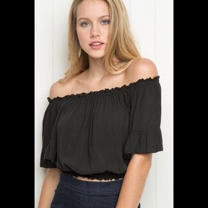Black Off the Shoulder Top